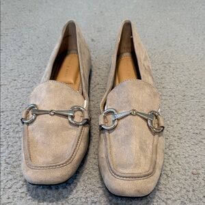 Kelly & Katie Taupe Suede Horsebit Loafers – Classic Slip-On size 9 1/2M